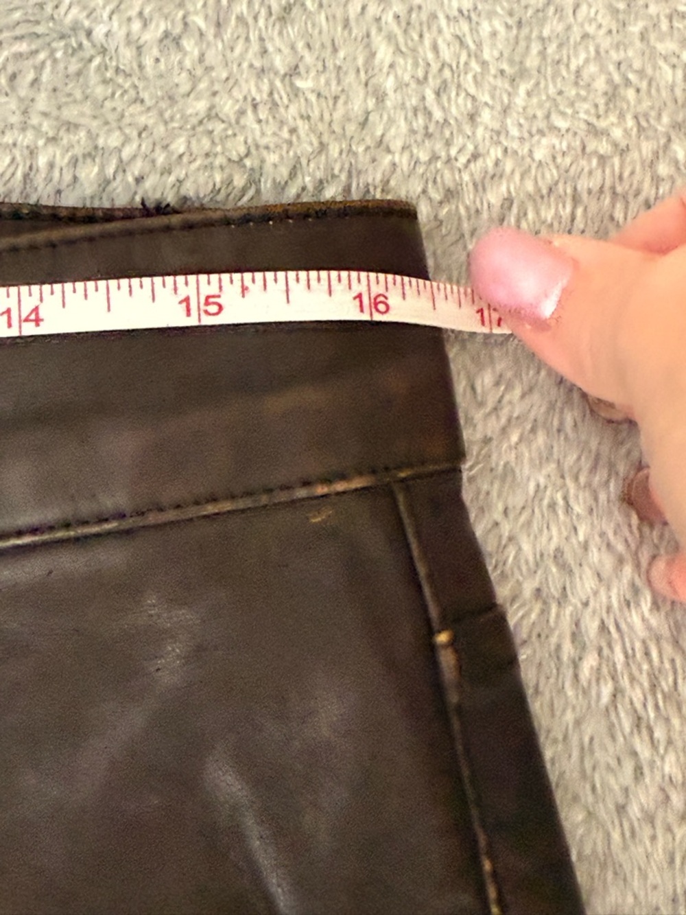 Southern Grace Brown Faux Leather Flare Pants High Rise Wide Leg NWT 12 - Picture 2 of 9